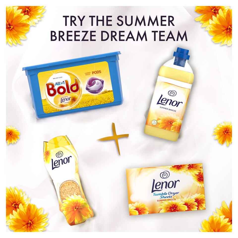 image 1 of Lenor Tumble Dryer Sheets Summer 34Pk
