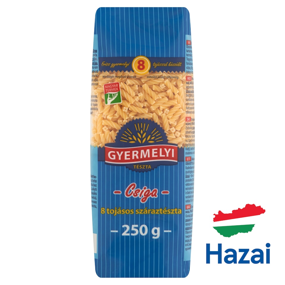 Gyermelyi Curl Dry Pasta with 8 Eggs 250 g