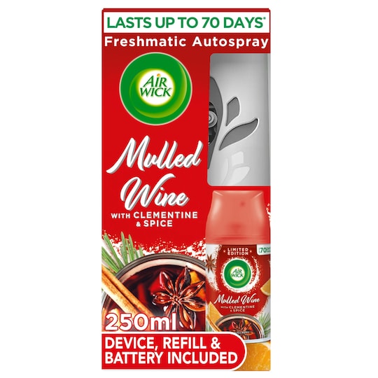 Airwick Mulled Wine Freshmatic Kit 250Ml Tesco Groceries