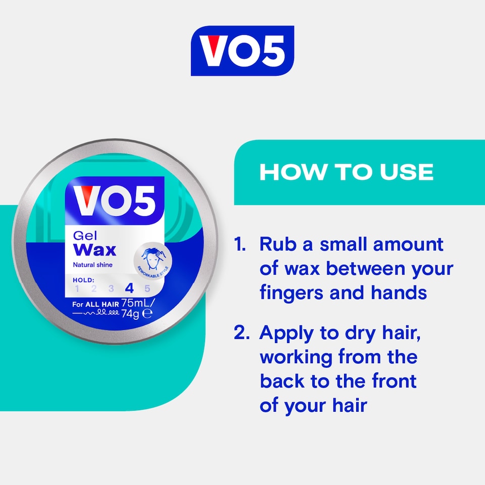 image 1 of Vo5 Extreme Style Hair Gel Wax75ml