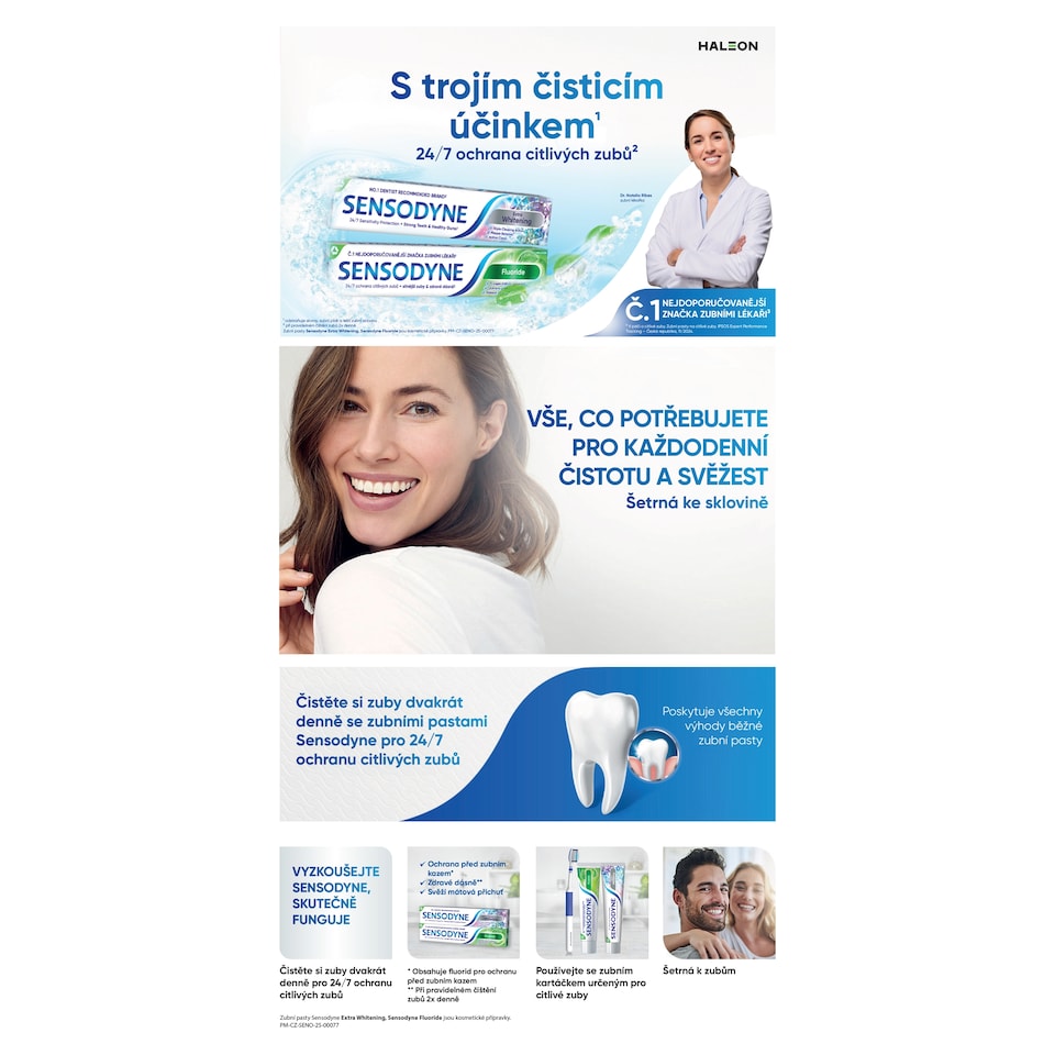Obrázek 1 pro produkt Sensodyne Fluoride zubní pasta 75ml