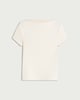 image 4 of F&F Cotton Rich Slash Neck Short Sleeved Top in Cream