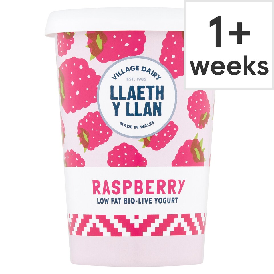 Llaeth Y Llan Low Fat Raspberry Yogurt 450G - Tesco Groceries
