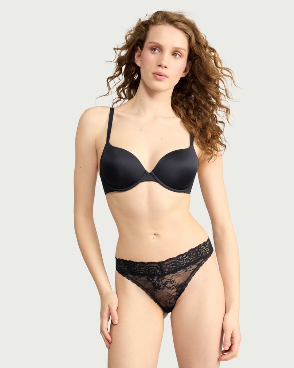 image 1 of F&F 3-Pack Lace Trim Brazilian Knickers in Multi