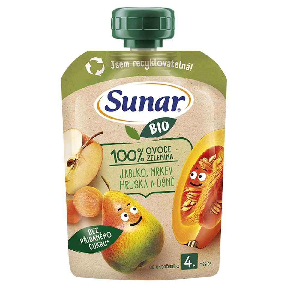 image 1 of Sunar Organic Apple, Pear, Carrot, Pumpkin 100 g
