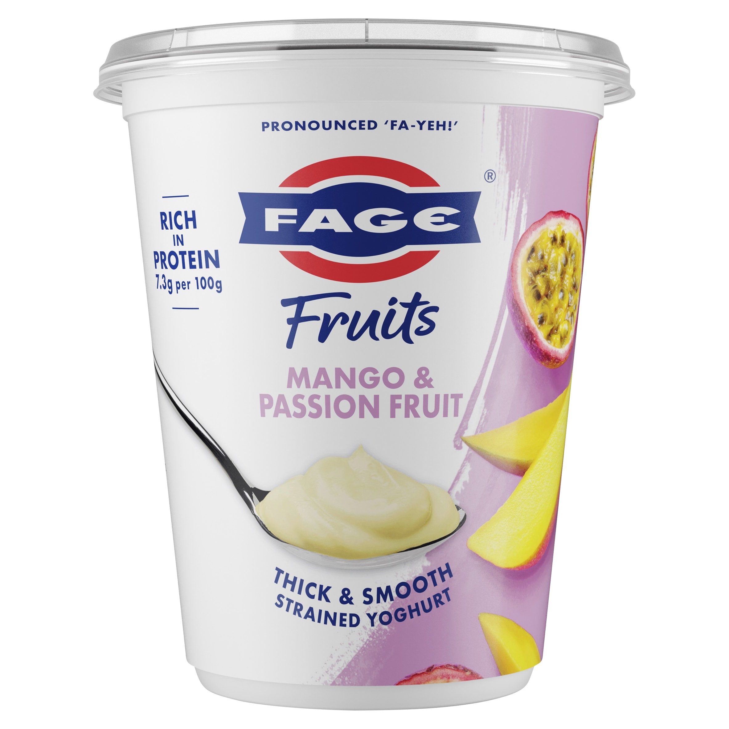 Fage Fruits Thick & Smooth Strained Yoghurt - Mango & Passion Fruit 380g