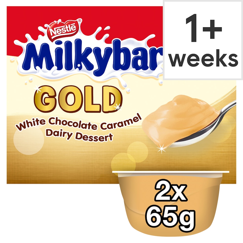 Milkybar Gold White Chocolate Caramel Dessert 2X65g
