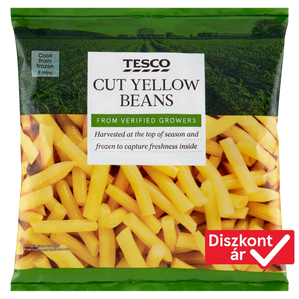 Tesco Quick-Frozen Cut Yellow Beans 450 g
