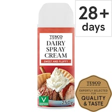 Tesco Real Dairy Spray Cream 250G