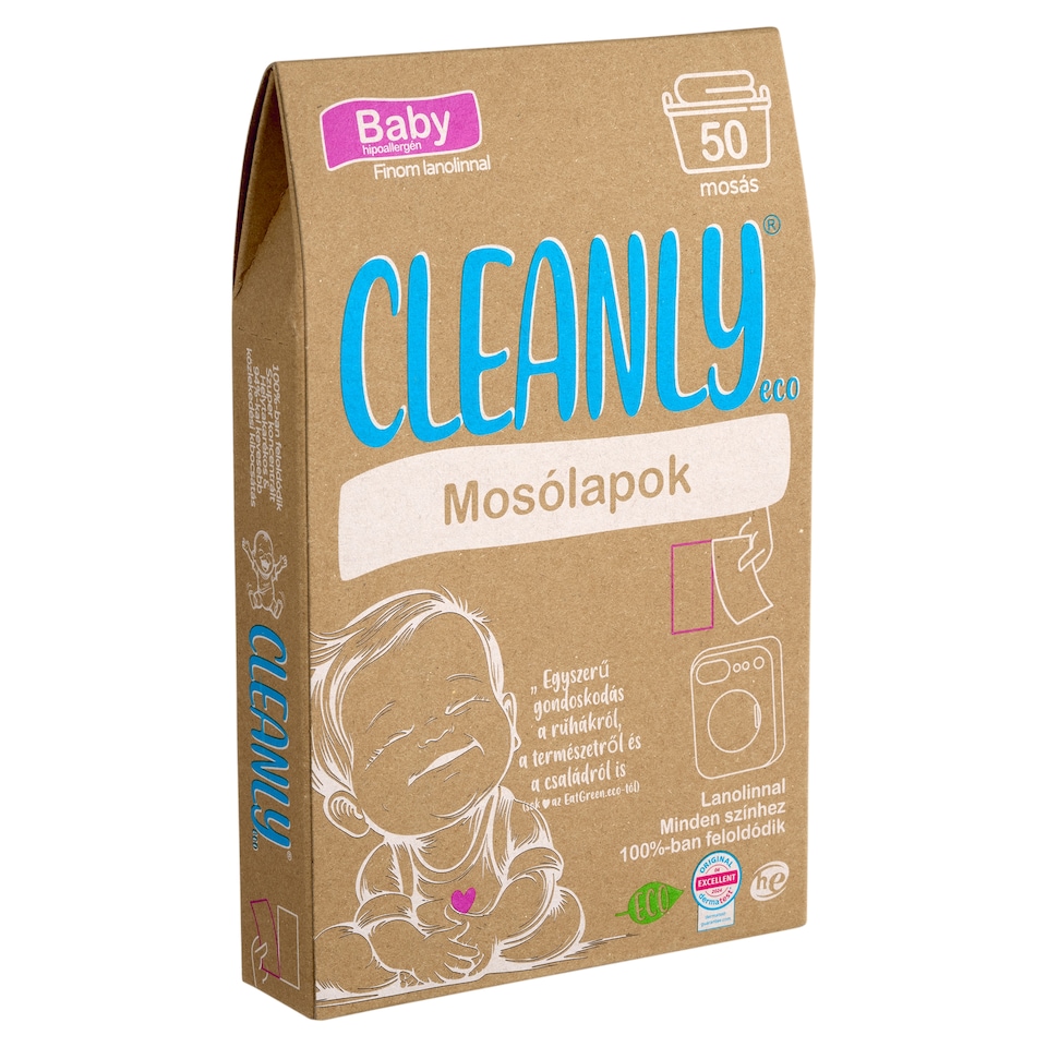 Cleanly Eco mosólapok finom lanolinnal 50 mosás  1. kép