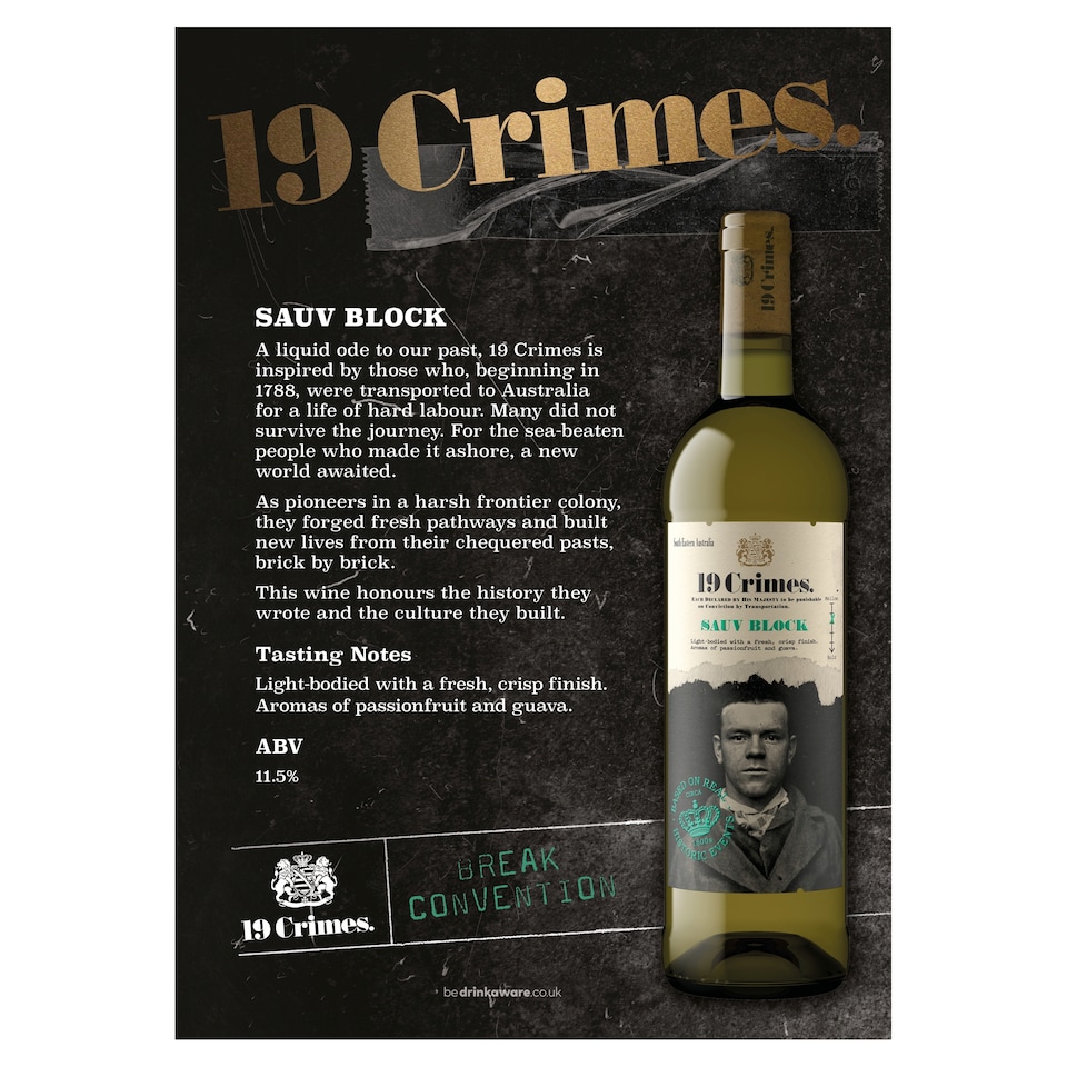 image 1 of 19 Crimes Sauvignon Block Sauvignon Blanc 750Ml