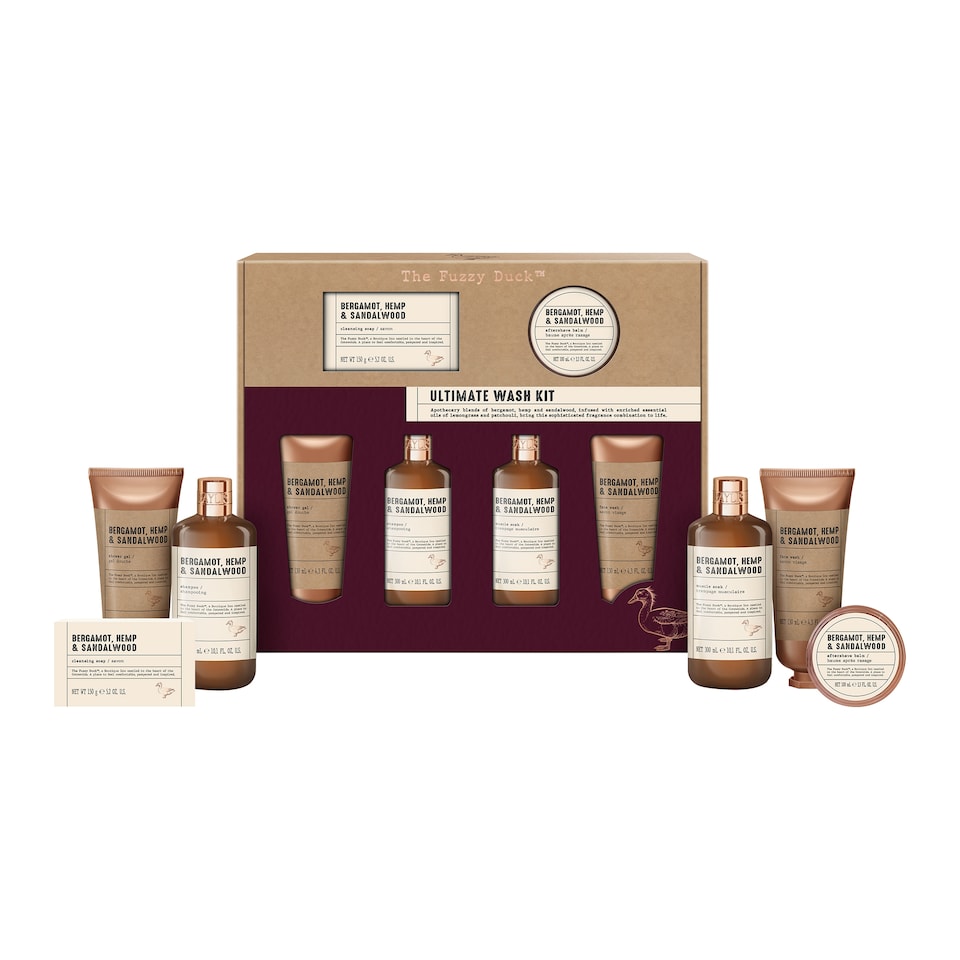image 1 of Baylis & Harding The Fuzzy Duck Bergamot, Hemp & Sandalwood Men's Ultimate Wash Kit Gift Set