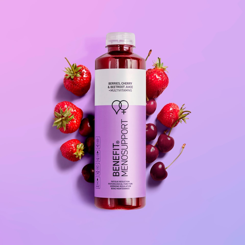 image 1 of BENEFIT MENOPAUSE BERRIES, CHERRY & BEETROOT JUICE + MULTIVITAMINS 750ML.