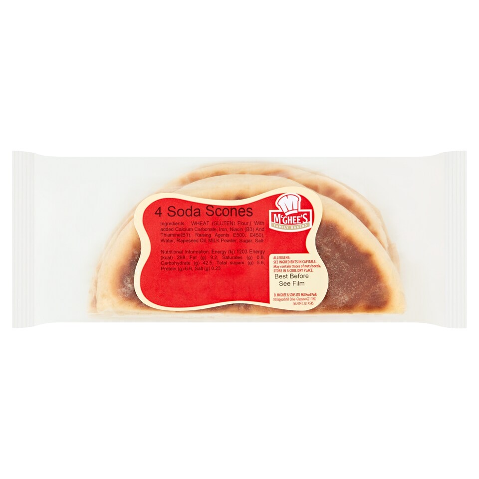 McGhee's Family Bakers Soda Scones 4 Pack