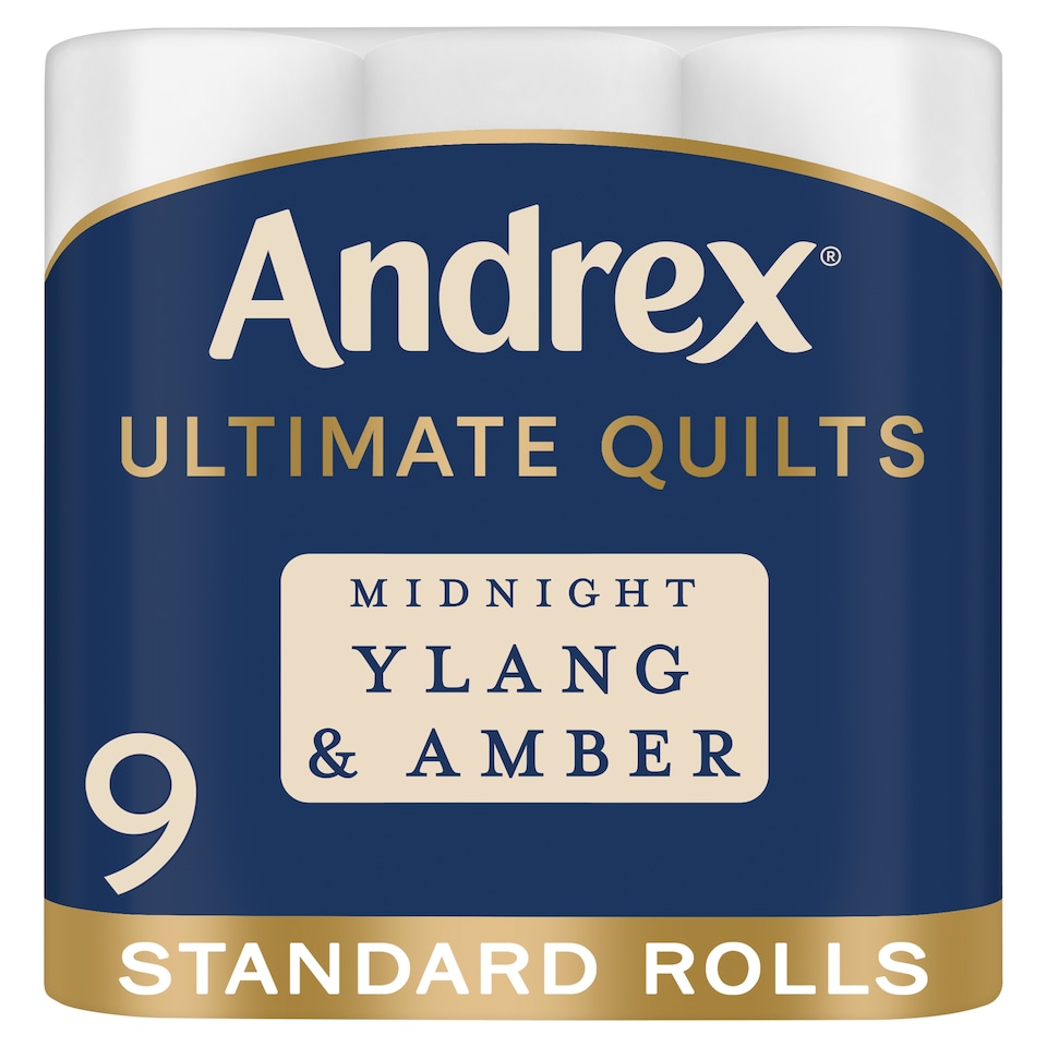 image 1 of Andrex Ultimate Quilts Toilet Tissue Midnight Ylang & Amber 9 Rolls