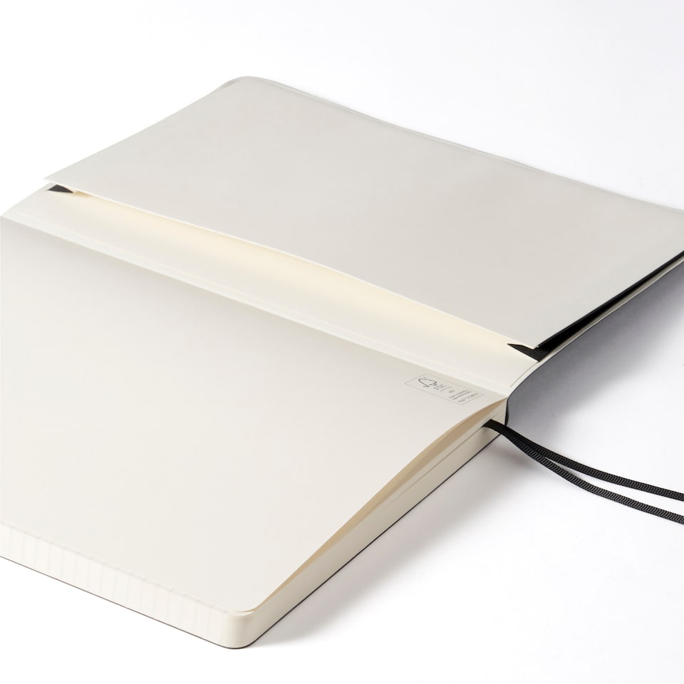 image 1 of Paperchase Agenzio Large Black Ruled Notebook