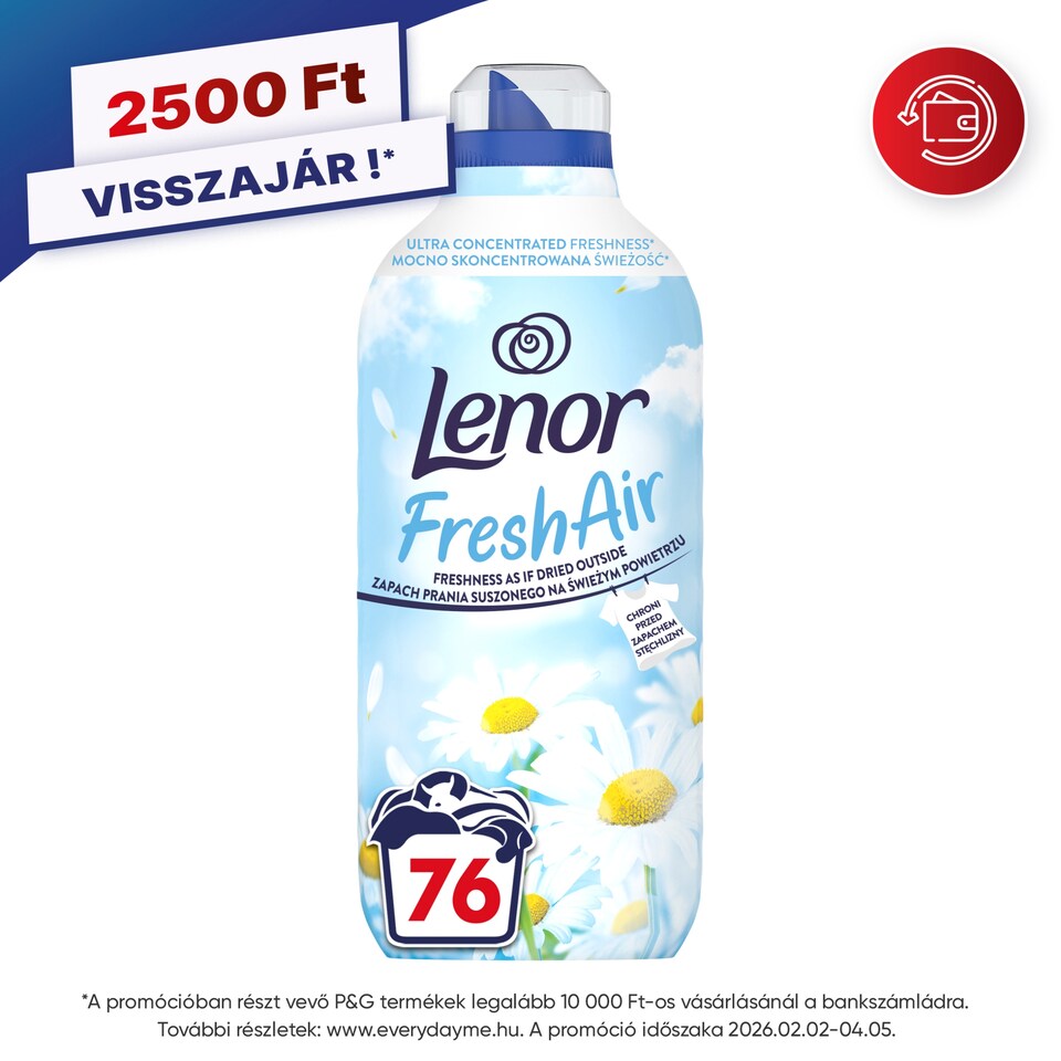 image 1 of Lenor Fresh Air Fabric Conditioner 76 Washes, Sensitive