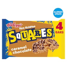 Kellogg's Rice Krispies Squares Caramel & Chocolate Snack Bars 4x36g