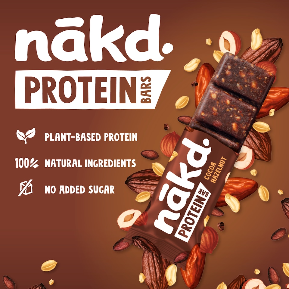 image 1 of Nakd Protein Bars - Cocoa Hazelnut 3 x 45g