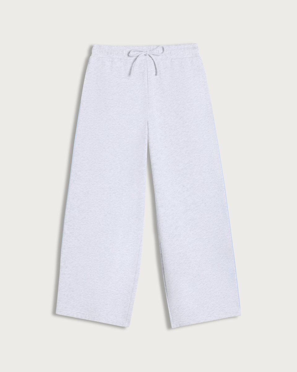 image 1 of OH ME OH MY Cotton Rich Wide Leg Drawstring Joggers in Grey