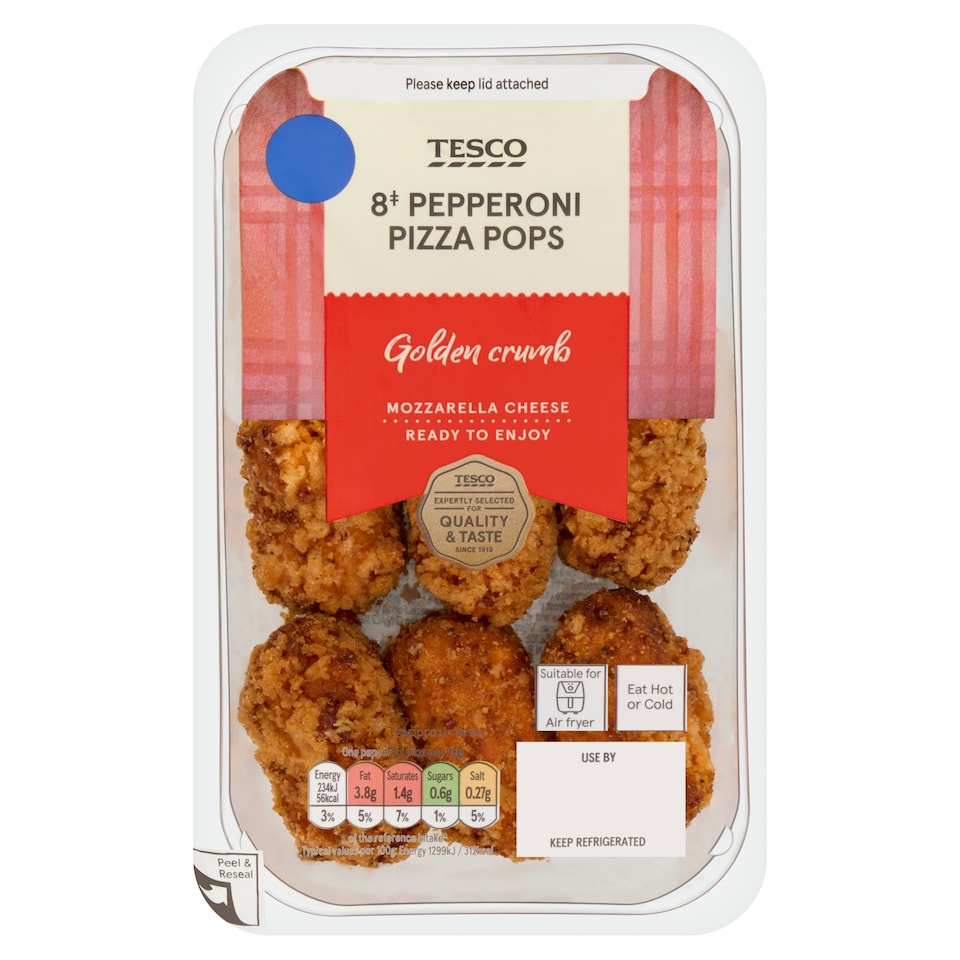 Tesco 8 Pepperoni Pizza Pops 144g