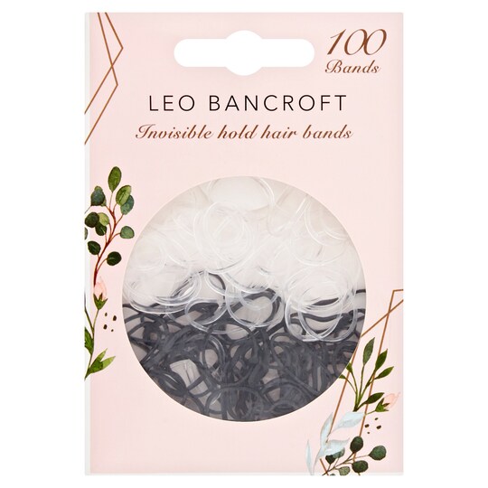 Leo Bancroft Invisible Hold Hair Bands 100 Pack Tesco Groceries