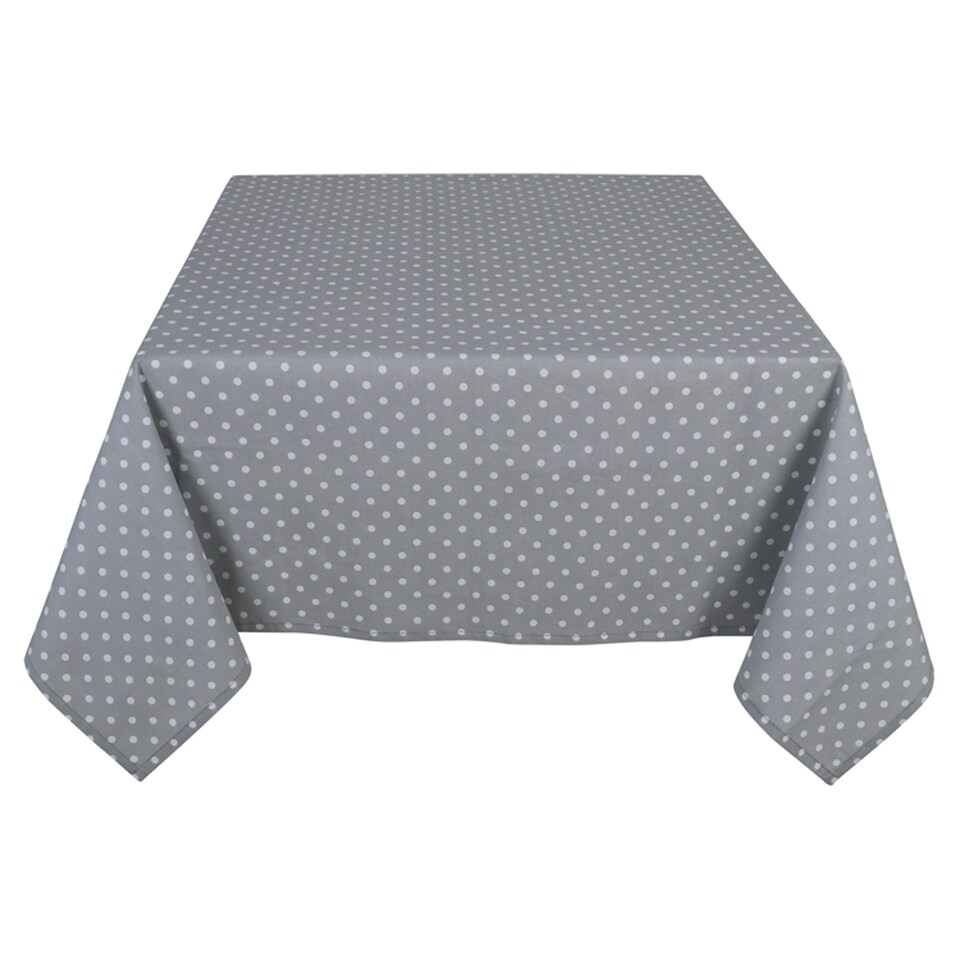 F&F Home Grey Spot Wipe Clean Tablecloth