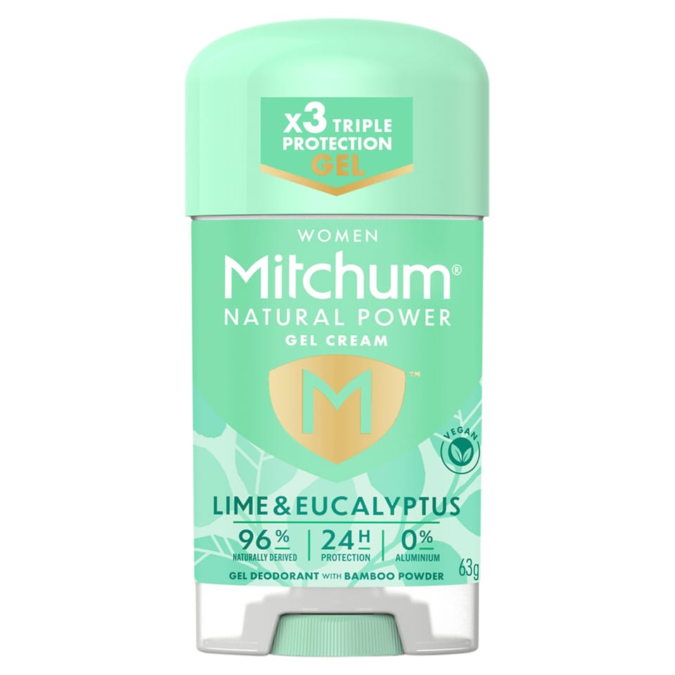 Mitchum Natural Power Gel Cream Deodorant - Lime & Eucalyptus 63g