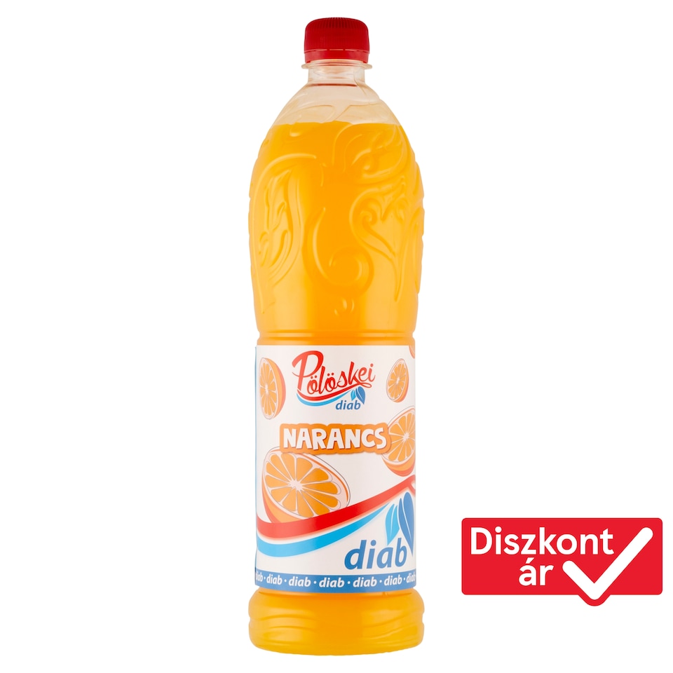 Pölöskei Diab narancs ízű szörp édesítőszerekkel 1 l