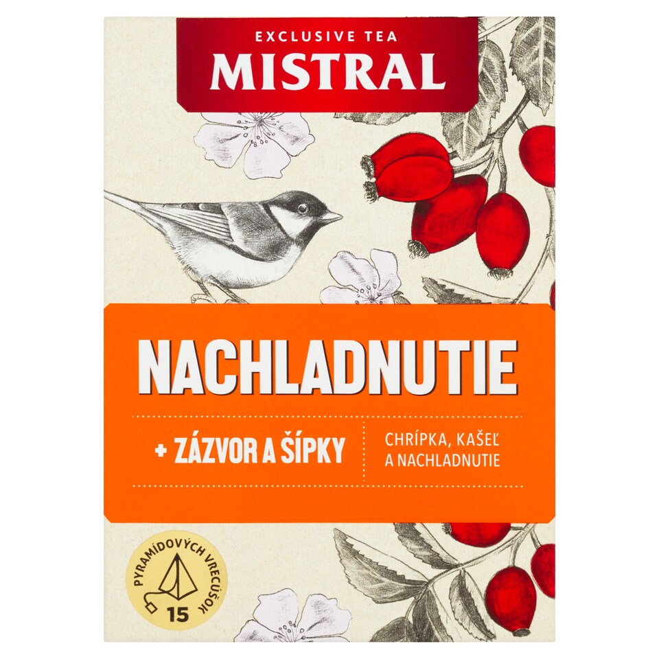 obrázok 1 z Mistral Nachladnutie + zázvor a šípky bylinno-ovocný čaj 30 g