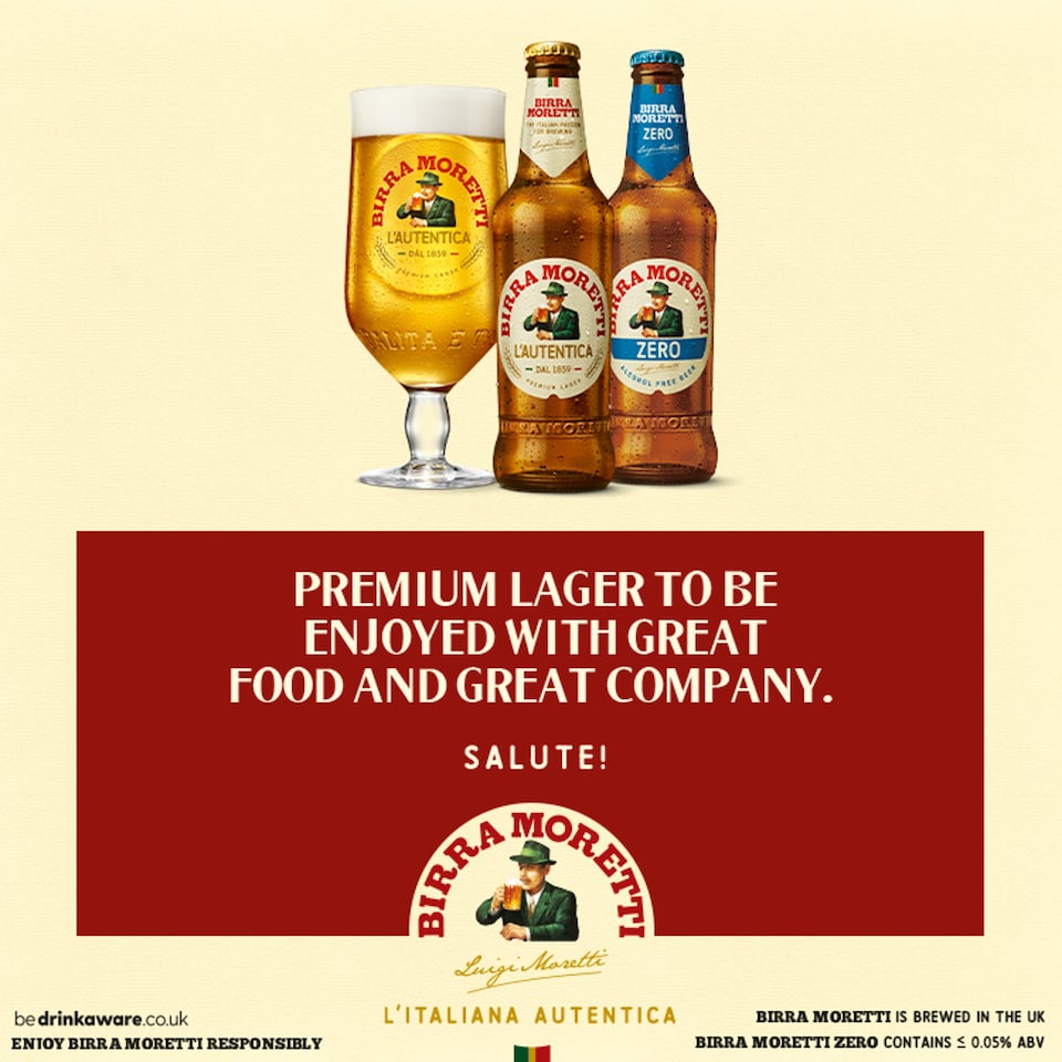 image 1 of Birra Moretti Premium Lager Beer Bottle 12x330ml