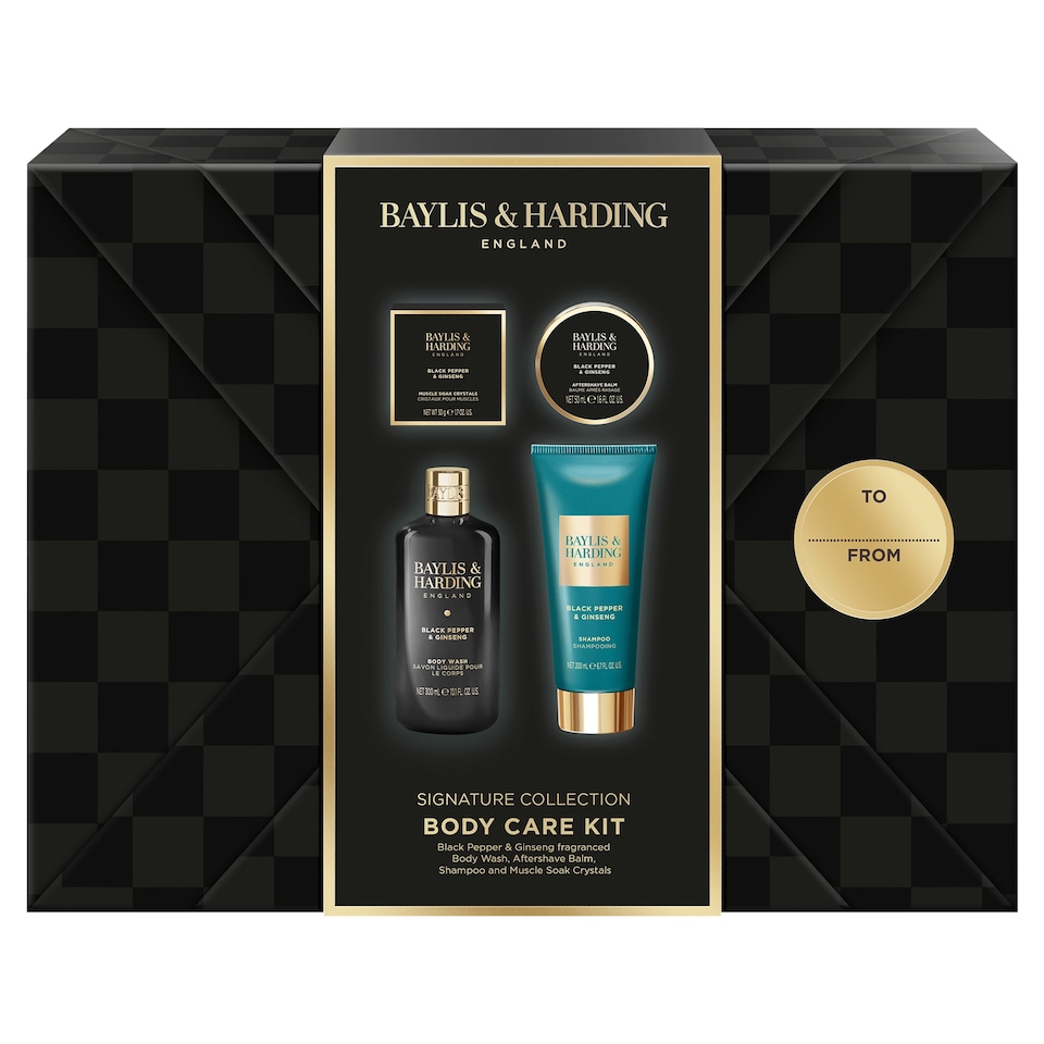 image 1 of Baylis & Harding Black Pepper & Ginseng Men's Body Care Kit Gift Set