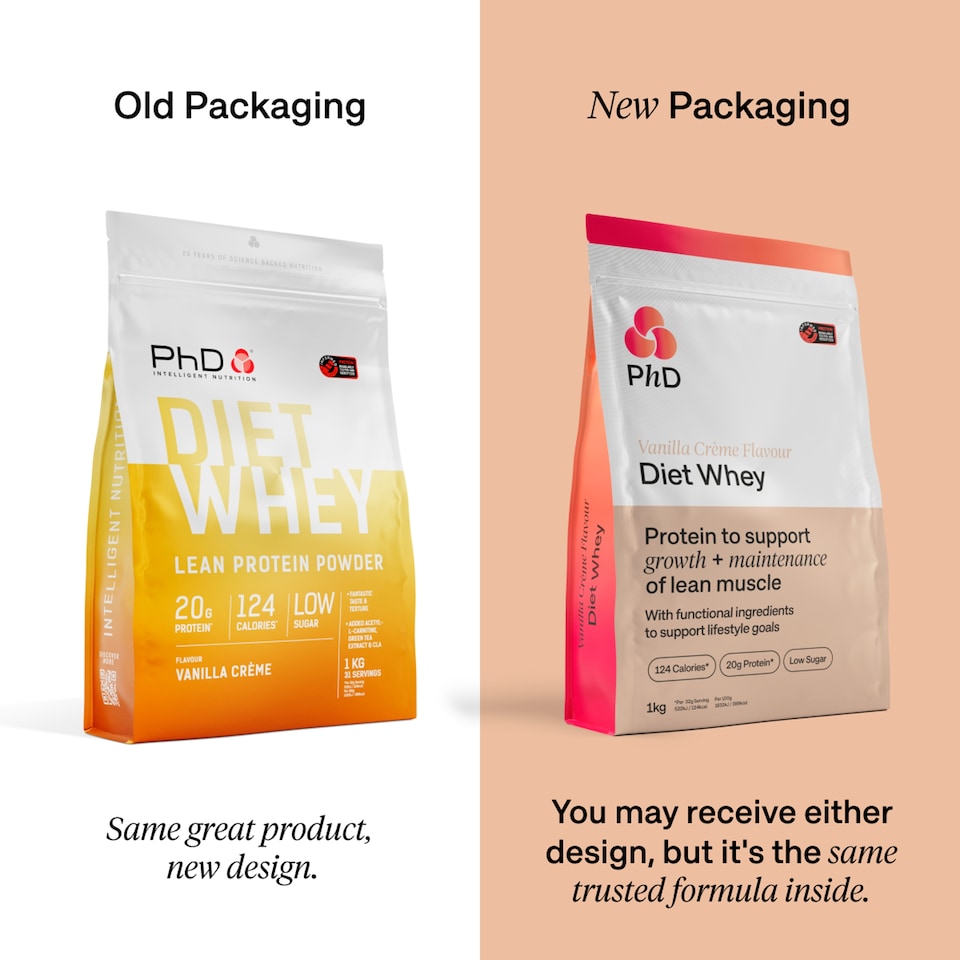 image 1 of PhD Diet Whey Protein Powder - Vanilla CrÃ¨me 1kg