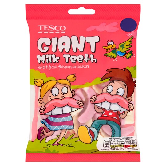 TESCO GIANT MILK TEETH 160G Tesco Groceries