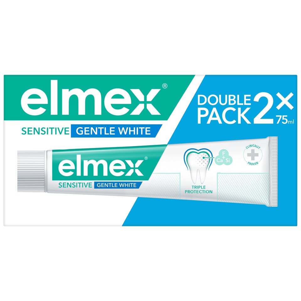 elmex Sensitive Gentle White fogkrém érzékeny fogakra 2 x 75 ml 1. kép
