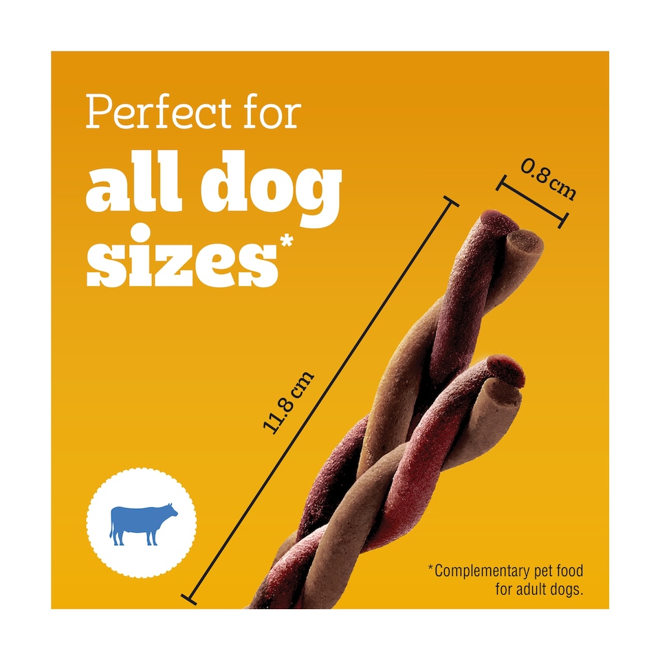 image 1 of Pedigree Rodeo Adult Dog Treats Beef 7 Sticks 123g