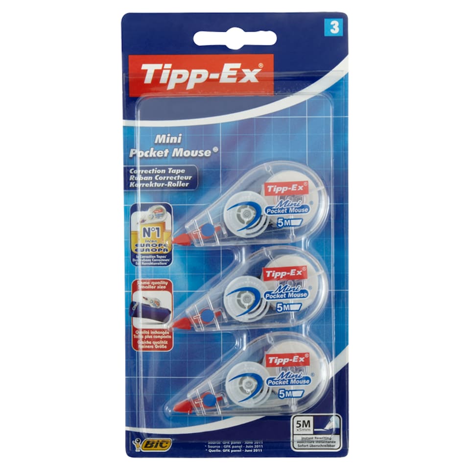 Tipp-Ex Mini Pocket Mouse Stationery 3 Pack