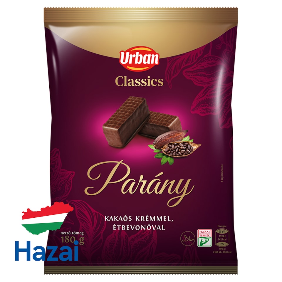 Urban Classics Wafers with Cocoa Cream Filling Dipped in Cocoa Mass 180 g