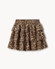 image 1 of F&F Girls Leopard Print Tiered Skirt in Multi Brown