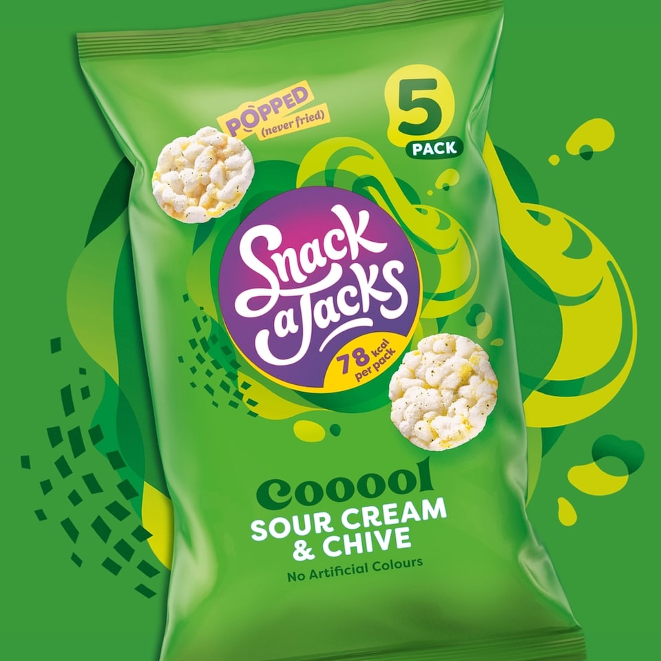image 1 of Snack a Jacks Sour Cream & Chive Rice Cakes Multipack Snacks 5x19g