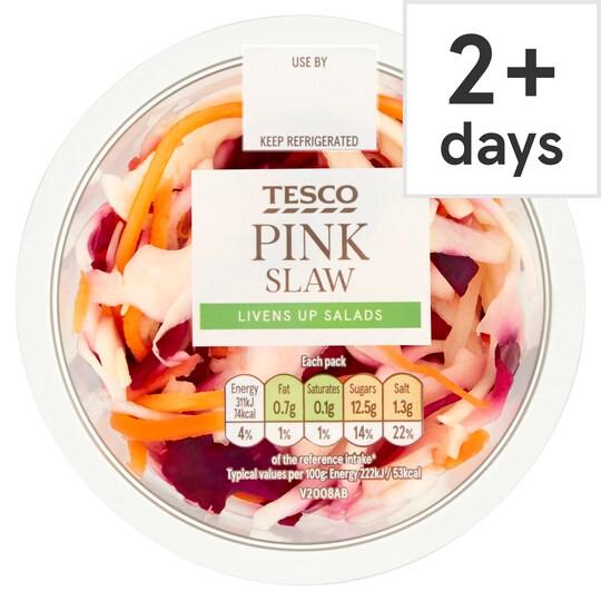 Tesco Pickled Pink Slaw 140G Tesco Groceries