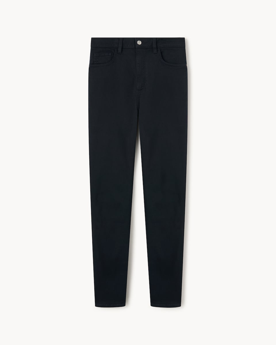image 1 of F&F Mid Rise Cigarette Jeans in Navy