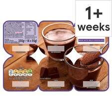 Tesco Chocolate Mousse 6 x 55g