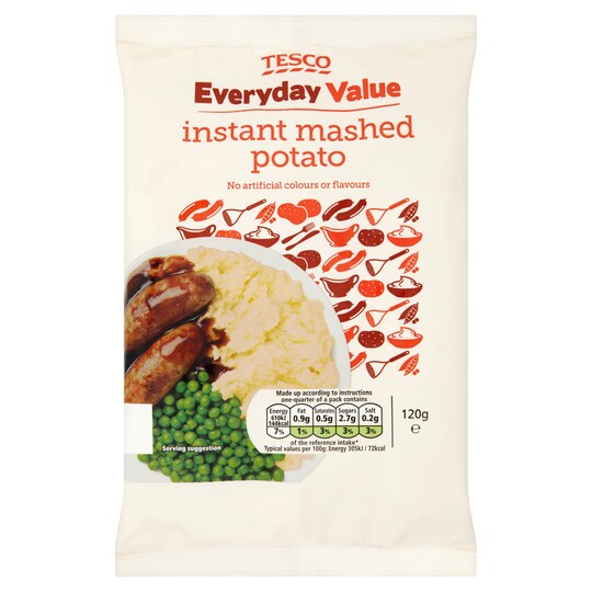 Tesco Every Day Value Instant Mashed Potato 120G Tesco Groceries