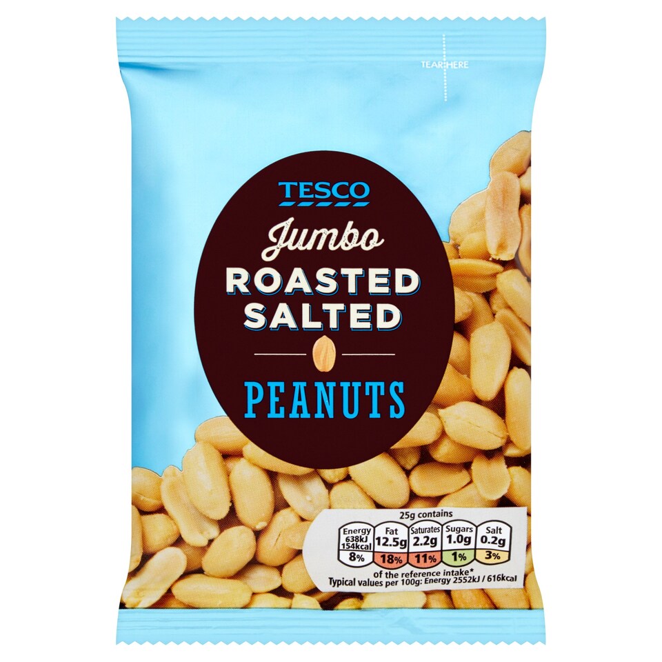 Tesco Jumbo Roasted & Salted Peanuts 100G