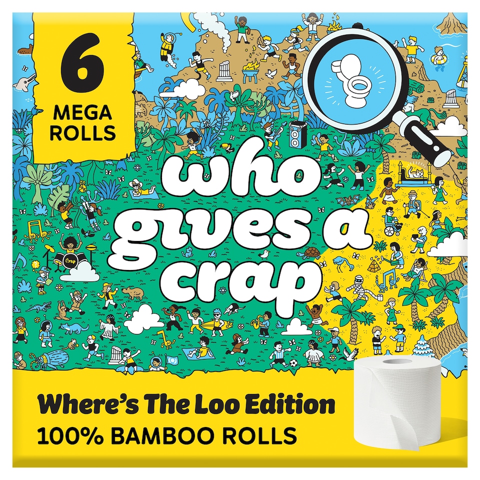 image 1 of Who Gives A Crap Extra Soft Limited Edition Toilet Tissue 6 Mega Rolls