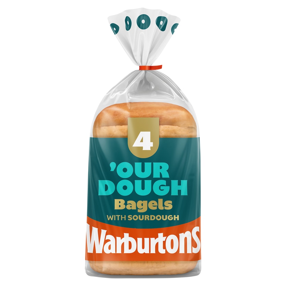 Warburtons 4 Our Dough Bagels with Sourdough