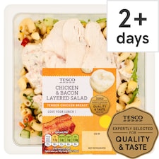Tesco Chicken & Bacon Layered Salad 290G