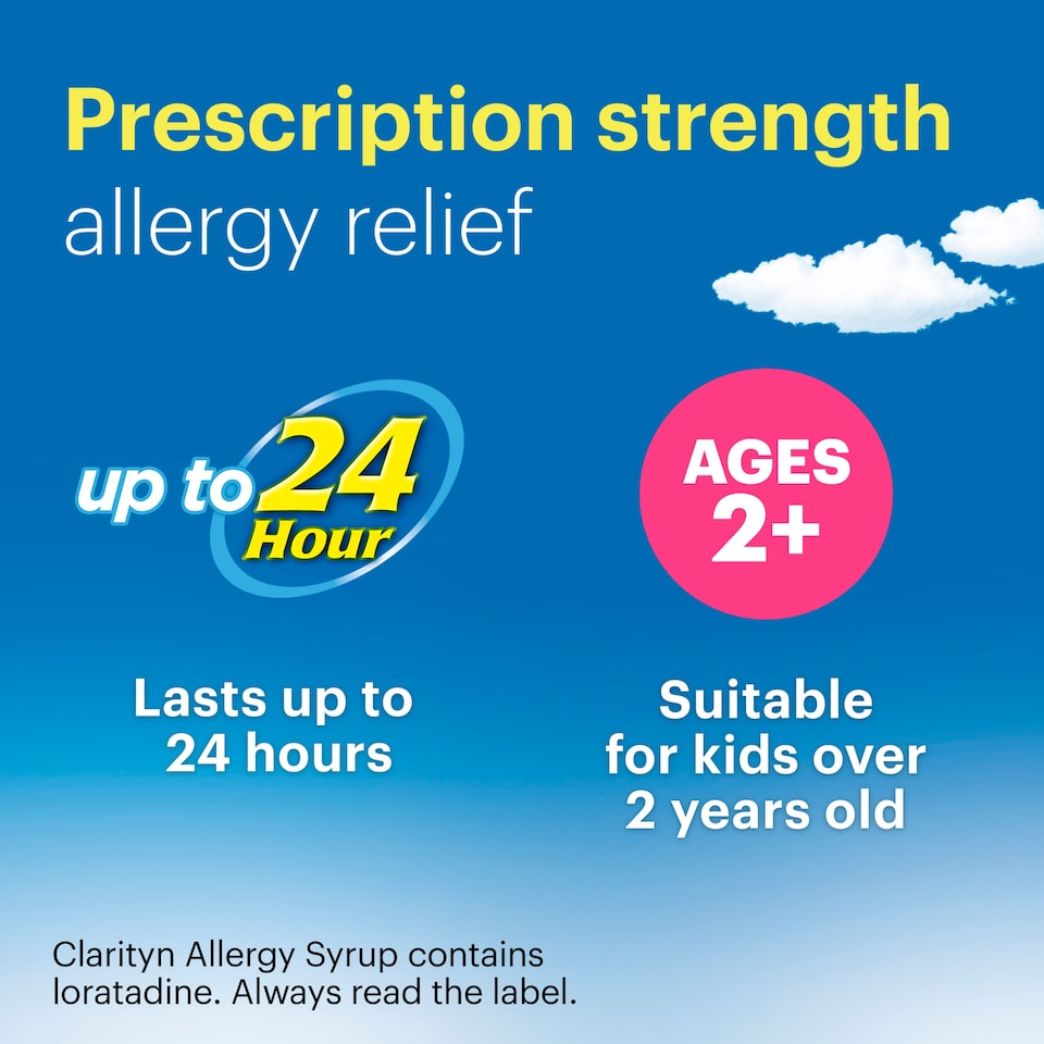 image 1 of Clarityn Allergy Syrup Mixed Berries Flavour 1mg/ml 60ml Sugar Free
