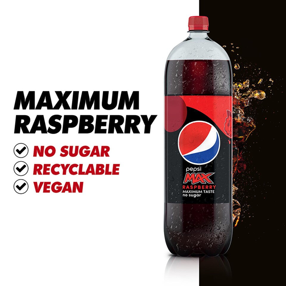 image 1 of Pepsi Max Raspberry No Sugar Cola Bottle 2L